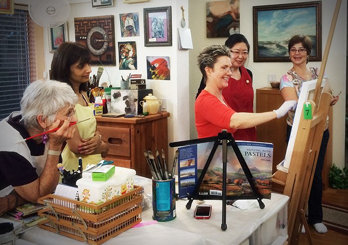 Art Students teaching